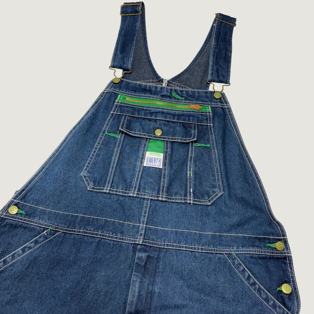 Liberty Bib Overalls Mens 40x30 Blue Denim Workwear MOV18006DB Utility Gorpcore